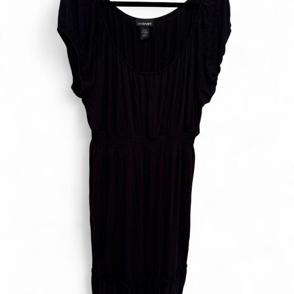 Lane Bryant Women's Black Knee Length Stretchy Cute Coquette Dress - EUC